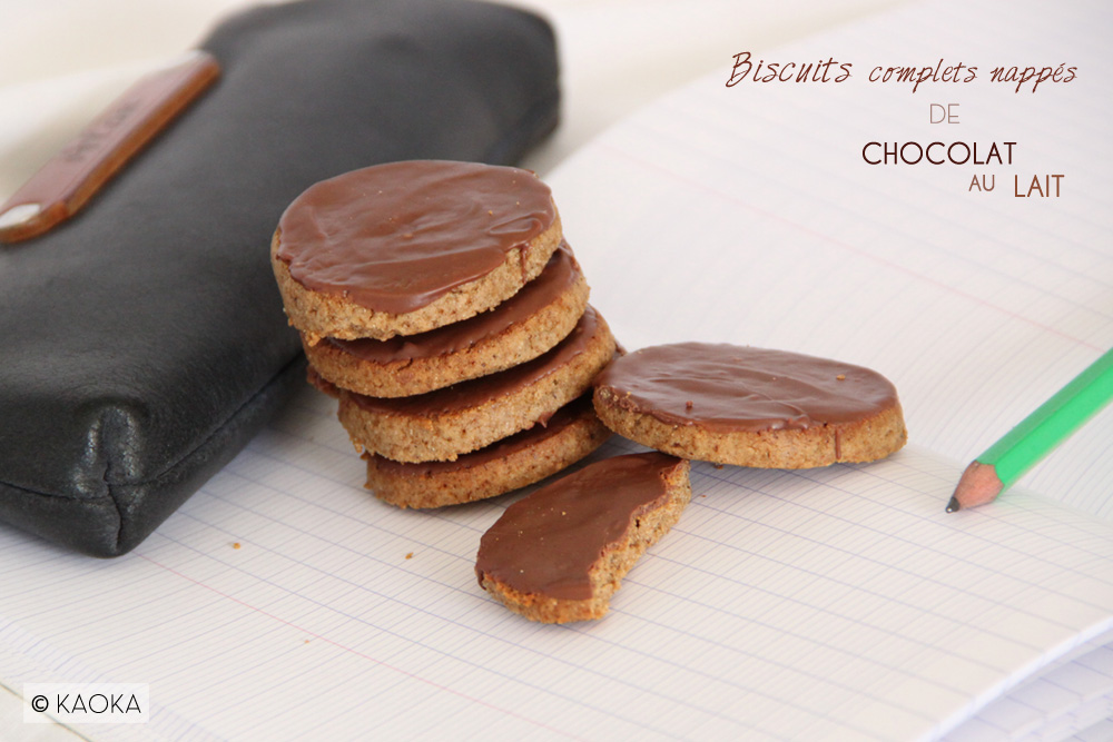 Biscuits Complets Nappés de Chocolat au Lait - Les Chocomaniaks
