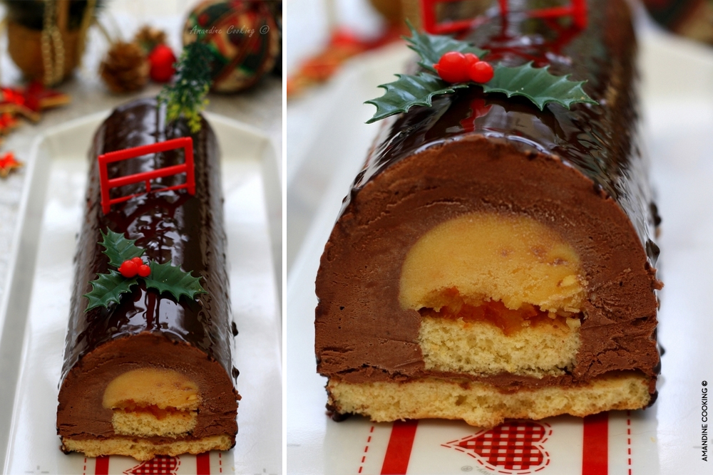 Bûche de Noël au Chocolat et à l'Orange - Les Chocomaniaks