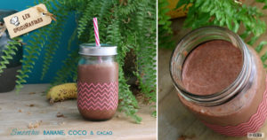 smoothie chocolat vegan banane coco cacao